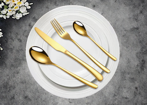 Ensemble de couverts modernes en acier inoxydable doré, style indien, pour mariages, restaurants et grands dîners, design classique - Product Image 5