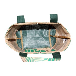 Bolsa de yute ecológica de marca personalizada, bolsa de compras de playa de arpillera de diseño único para niñas, laminada de PP - Product Image 5