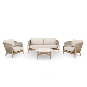 Ensemble de salle à manger de jardin pour villa de style européen, mobilier d'extérieur confortable et écologique pour 5 personnes - Product Image 6