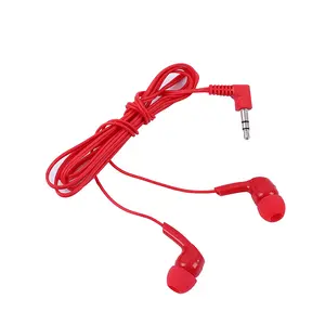 헤드폰 제조 다채로운 이어폰 유선 일회용 이어폰 모바일 플랫 와이어 인 이어 이어폰