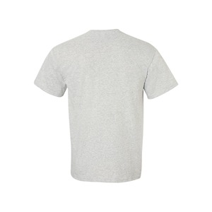 Men's Gray 100% Cotton Short Sleeve <b>V</b>-neck T-Shirt Regular <b>Fit</b> Casual Jersey Printed Front Logo - Product Image 5