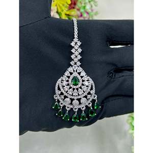 Indian Ethnic Artificial Jewellery Disha American Diamond Mang Tika - Product Image 2