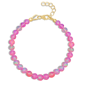 Pulsera redonda de ópalo con cuentas hecha a mano, pulsera de plata de ley con cuentas lisas hechas a mano, exportación a precio de mayorista. - Product Image 6