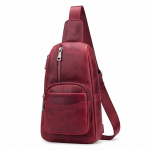 Bolso de Pecho de Cuero Genuino para Hombre, Estilo Vintage, Bandolera con Cremallera, para Viajes y Uso al Aire Libre, Venta al Por Mayor OEM - Product Image 3