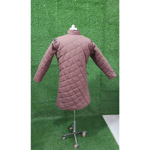 Men's 100% Premium Medieval Brown Cotton Padded Gambeson Quilted Long Sleeve Aketon Coat Costume Reenactment Jacket - Product Image 4