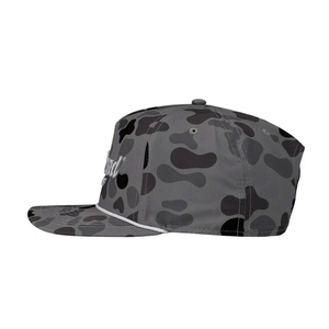 Gorras de béisbol de camuflaje con 5 paneles estructurados, visera curva y cuerda, con logotipo bordado personalizado, para hombres y mujeres - Product Image 2
