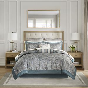 12-Piece Cotton <b>Comforter</b> Set with <b>Bed</b> Sheets Premium Quality Versatile Style - Product Image 2