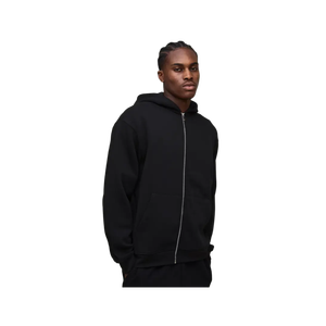 <b>Men's</b> Oversized Zipper Hoodie Solid Color Cotton Fleece Casual <b>Pullover</b> Autumn Style Pocket Design Oversized Fit - Product Image 3