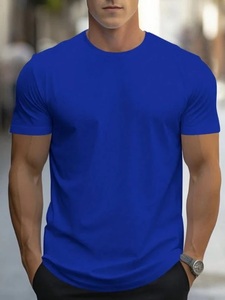 เสื้อยืดคอกลมแขนสั้นผู้ชาย EVER GLOW รุ่นใหม่ล่าสุด ระบายอากาศได้ดี เป็นมิตรต่อสิ่งแวดล้อม ป้องกันรอยยับ ป้องกันการเป็นขุย ผ้าถักด้านหน้าสีพื้น - Product Image 4
