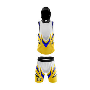 Ensemble de maillots de compression respirants imprimés pour l'entraînement d'équipe de football américain 7v7 avec capuche par sublimation - Product Image 2