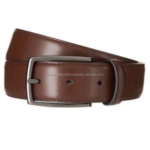 Por encargo de los hombres de moda de grano completo arnés de cuero casual cinturón con níquel sólido o Latón chapado aleación pin hebilla - Product Image 2