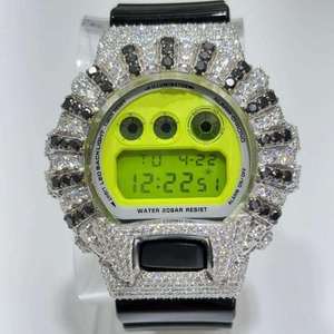 Reloj de Lujo Personalizado para Hombre, con Cuarzo, Diamantes Moissanite VVS, Correa de Oro Blanco, Sin Resistencia al Agua, Estilo Hip Hop, Chapado en Oro, 42 mm - Product Image 1