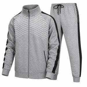 Wholesale Winter Solid Printed Breathable Fleece <b>Tracksuits</b> Unisex Custom Logo Two Piece Sports Training Suit Jogging Outfit - Product Image 1