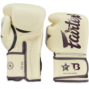 ถุงมือชกมวยไทย Fairtex แบบสั่งทำพิเศษ ยอดขายดีที่สุด ผลิตจากหนังแท้ สำหรับกีฬาคิกบ็อกซิ่ง MMA พร้อมสายรัดแบบ Hook & Loop - Product Image 4