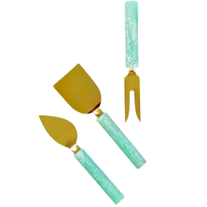 Luxury Gold <b>Cheese</b> <b>Knife</b> <b>Sets</b> Custom Design Resin Handles Reusable Wedding Events Tableware Cake Pastries Sever <b>Sets</b> Unique - Product Image 1