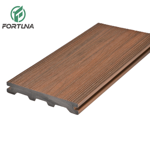 Pasarela de jardín al aire libre, baldosas de cubierta compuestas de plástico y madera, 20mm de espesor, teca ignífuga, fácil de instalar, borde ranurado para Baño - Product Image 4