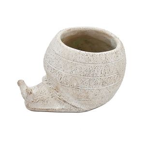 8.3x7x4.7 \ "vaso decorativo di sabbia e cemento con fioriera Beige testurizzata con finitura unica - Product Image 5