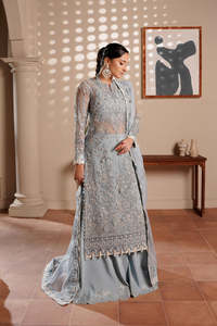 Robes de mode élégantes, robes de mariée, tenues de mariage, robes de soirée longues, broderies faites à la main, travail complet de sequins, robes de réception - Product Image 2