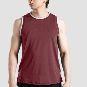 Camiseta sin mangas personalizada al por mayor para hombre, estilo muscle fit, color gris jaspeado, suave y transpirable, para entrenamiento físico. - Product Image 1