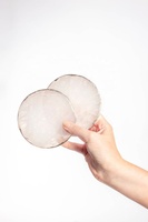 Sous-verres en tranche d'agate de quartz rose à bord argenté, pierre précieuse, décoration d'intérieur, qualité supérieure, poli, toucher réel, métaphysique MUNTAHA