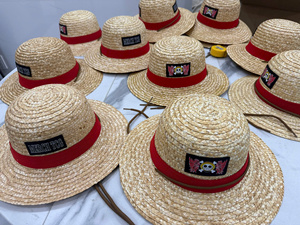 Manufacture <b>Straw</b> Bucket <b>Hat</b> Woven Sun <b>Hat</b> with Ribbon and Chin Cord Adjustable Outdoor Travel Beach Summer party wedding tour - Product Image 6