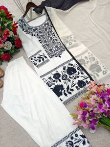 Lanzamiento de un nuevo diseño de moda: CrepTop y Farshi-Palaza naturales con dupatta - Product Image 6