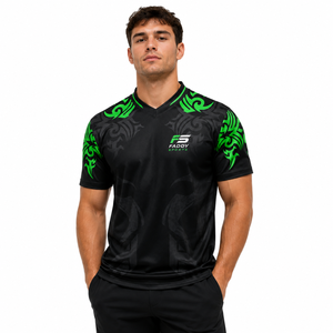 เสื้อแข่งอีสปอร์ตแบบซับลิเมชั่นสั่งทำพิเศษ ระบายอากาศได้ดี เสื้อทีมเกมมิ่งระดับโปรสำหรับผู้ชาย แห้งเร็ว คอวี ชุดกีฬาสำหรับการแข่งขัน - Product Image 3
