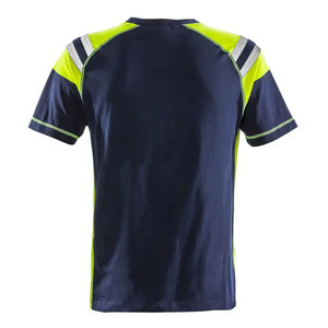 เสื้อยืดแขนสั้นแบบสะท้อนแสงสำหรับงานก่อสร้าง เสื้อยืดนิรภัยสำหรับงานรักษาความปลอดภัยพร้อมแถบสะท้อนแสง - Product Image 4