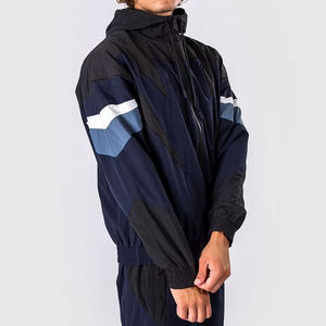 Conjunto deportivo personalizado para hombre, chaqueta cortavientos de nailon y pantalones deportivos con cremallera, chándal cortavientos para hombre - Product Image 2