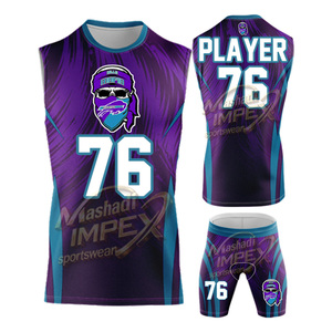 เสื้อฟุตบอลอเมริกัน 7v7 แบบซับลิเมชั่นสั่งทำพิเศษสำหรับเด็ก คุณภาพสูง ทันสมัย ดีไซน์โดดเด่น ทรงหลวม สีสันตัดกัน ลายธงชาติ สำหรับทีมกีฬา - Product Image 3