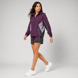 Conjunto de 2 Piezas de Chaqueta Cortavientos Impermeable para Mujer, Diseño Personalizado OEM, Tejido Técnico, Ropa Deportiva para Exteriores, Fabricante OEM - Product Image 2