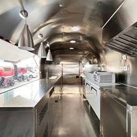 Camion de cuisine mobile de 13 pieds avec cuisinière, grill à kebab, barbecue, friteuse, machine à pop-corn, équipement de cuisine complet en acier inoxydable