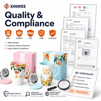 Mug à thé en céramique à motif floral avec infuseur en acier inoxydable, boîte cadeau, logo personnalisé, OEM, ODM, marque privée, fournisseur en gros pour la vente au détail