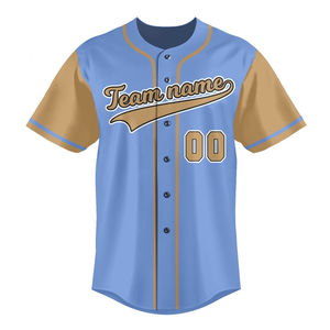 Camiseta 100% algodón para hombre, corte holgado, estampada, personalizada, sublimada, camiseta de béisbol azul a rayas para hombre, camiseta de alta calidad para hombre - Product Image 1