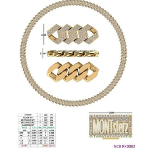Collier Micro Pave Iced Cuban Link en Or Massif 14K avec Fermoir Boîte Personnalisé et Diamants de Laboratoire Taillés Style Hip Hop Vente en Gros 16.14ct - Product Image 2