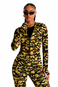 Conjunto Deportivo de Moda 2026 para Mujer, Estilo Occidental y Oriental, Chaqueta Ajustada con Capucha y Estampado de Letras, Pantalones Largos Ajustados - Product Image 6