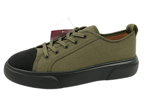 Chaussures Derby pour hommes Dlords en toile olive, à lacets, respirantes, avec doublure synthétique, semelle intermédiaire en PU, semelle extérieure en caoutchouc antidérapante, pour le bureau et la vie quotidienne - Product Image 4
