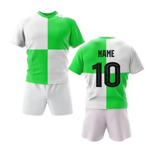 Conjunto de uniformes de fútbol Premium, kits de equipo listos para aparejos sublimados, camiseta de fútbol americano ligera de secado rápido con pantalones cortos - Product Image 4