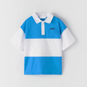 T-shirts et polos 100% coton personnalisables de haute qualité pour garçons tissu tricoté à séchage rapide de Style décontracté à col rond - Product Image 1