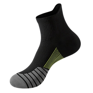 Chaussettes de sport athlétiques pour hommes, en Spandex/Polyester, avec logo personnalisé, écologiques, respirantes, hauteur genou, pour yoga et basketball, pack adulte - Product Image 6
