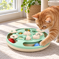 Mainan Puzzle Interaktif Plastik Lucu Zheng Xin untuk Kucing - Penghilang Kebosanan, Penggunaan Otomatis di Dalam Ruangan, Desain Makanan Tersembunyi, Bukan Air