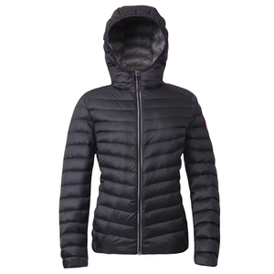 Women's Hooded <b>Quilted</b> Jacket Full Sleeve Zipper Closure Winter Wear Solid Color Polyester <b>Wadding</b> Lightweight Outerwear - Product Image 3