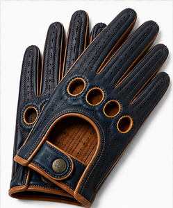 Gants de conduite de luxe en cuir véritable, doux au toucher comme du cuir d'agneau, compatibles écran tactile, respirants, thermiques, longueur poignet, pour voiture, vélo et activités de plein air - Product Image 6