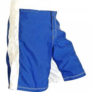 Shorts de combat MMA en toile imperméables personnalisables à taille mi-haute, motif uni, avec impression par transfert thermique, conception gratuite, service OEM - Product Image 1
