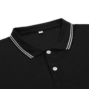 Garniture contrastée 2 pièces pour polo pour hommes, anti-froissement, logo personnalisé, t-shirts de golf grande taille, prix d'usine, vente en gros, OEM - Product Image 5