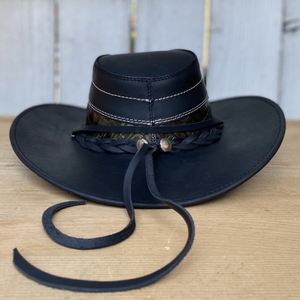 Chapeau de cowboy unisexe réglable, respirant, coupe-vent, pour adultes, 56-58 cm, noir rayé, chapeau de plage d'été - Product Image 6