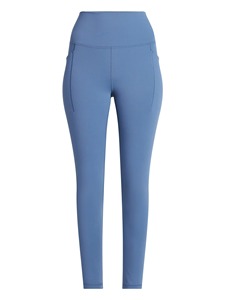 Women's <b>High</b> <b>Waist</b> Solid Color Sporty <b>Leggings</b> With Pockets Full Length Stretch Breathable Knitted Yoga Pants - Product Image 2