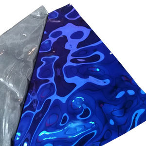 Painel de Teto 3D Decorativo Moderno e Popular para Interiores de Casa, Folha de Aço Inoxidável com Efeito de Ondas de Água - Product Image 2