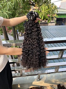 Paquet birman bouclé vietnamien à double tirage/100% cuticules birmanes brutes alignées à la main par des cheveux tibias 8 à 30 pouces 10A - Product Image 3