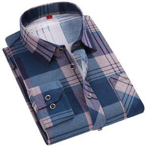 Chemise décontractée en flanelle pour homme 100% coton de haute qualité chemise formelle personnalisée à manches longues à la mode orientée vers l'exportation - Product Image 4